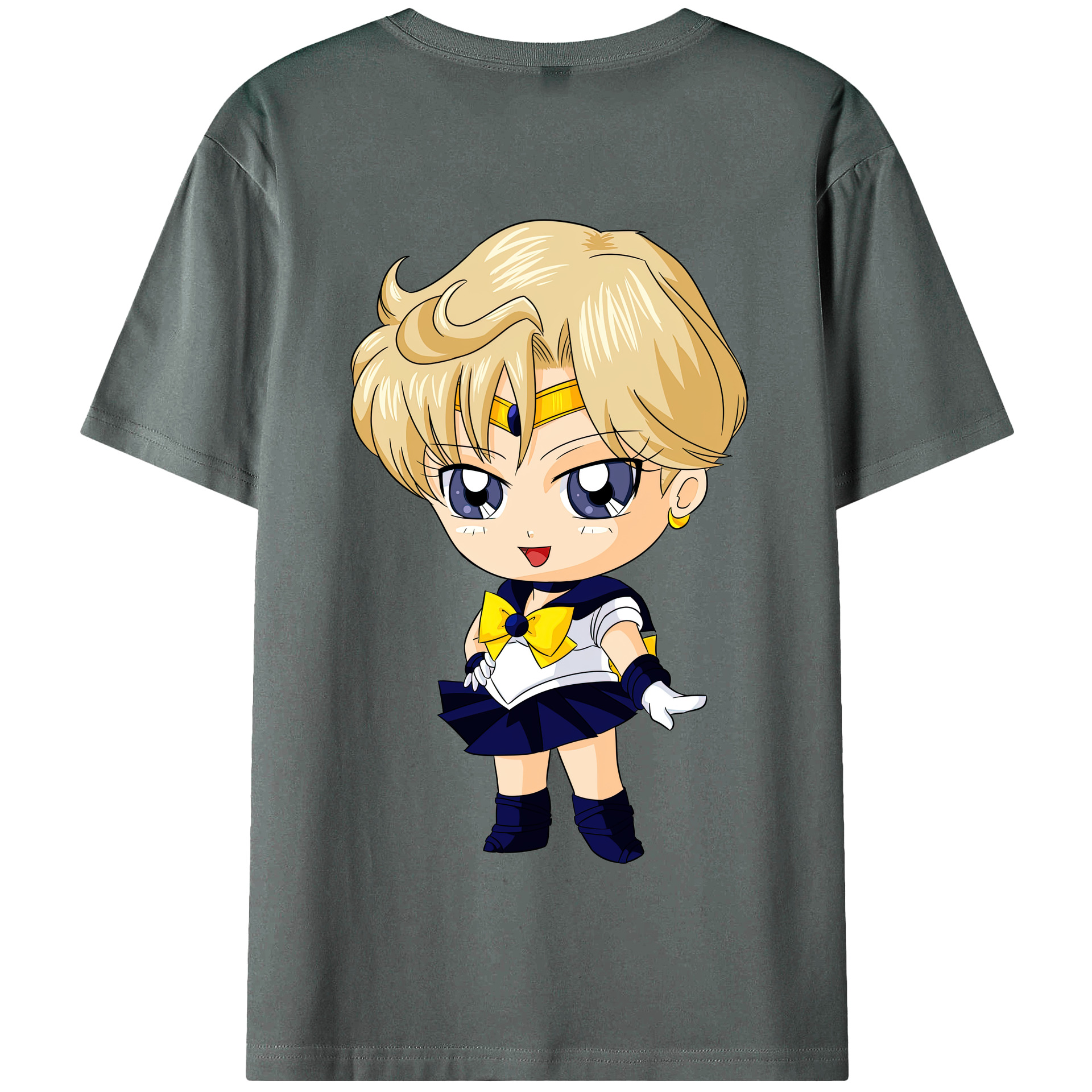 （画像用） 美少女戦士セーラームーン 天王はるか Sailor Moon Tenoh Haruka 綿100％半袖Tシャツ（背面プリント）